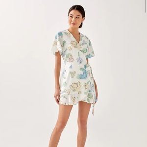 Lexa Front Floral Wrap Dress (Love Bonito)